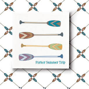 Summer Canoe Family Trip custom napkins