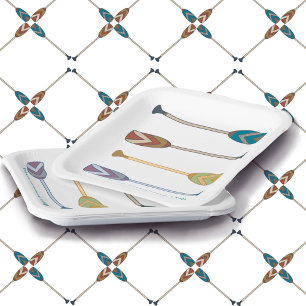 Summer Canoe Family Trip custom Paper Plates