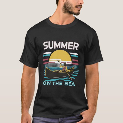 Summer Canoeing on the Sea T_Shirt