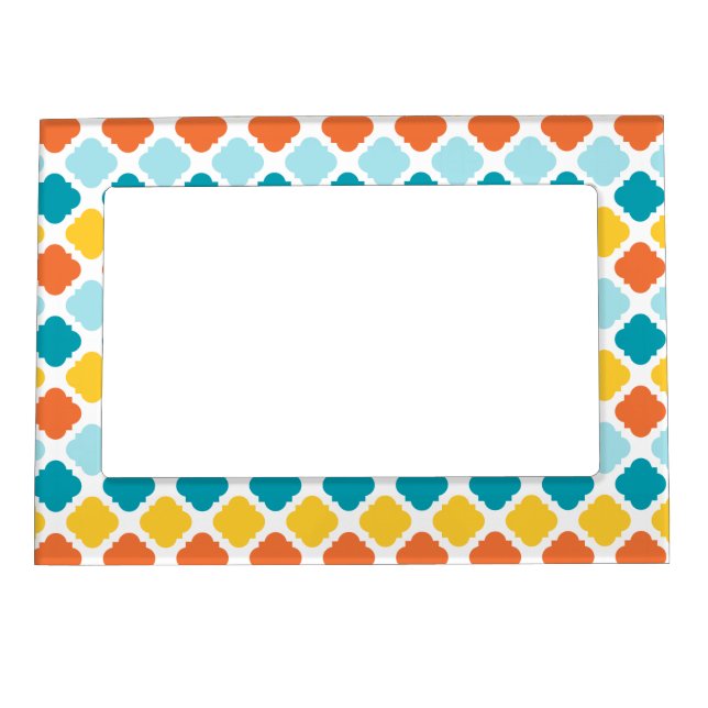Summer Carnival Pattern Magnetic Picture Frame (Front)
