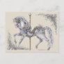 Summer Carousel Horse Drawing Post Card