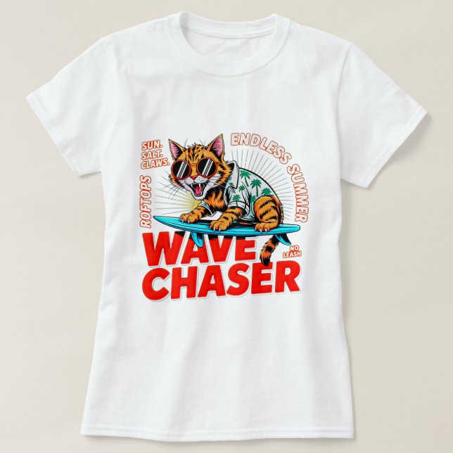 Summer Cat No Chaser - Rooftop Women's Tee (Design Front)