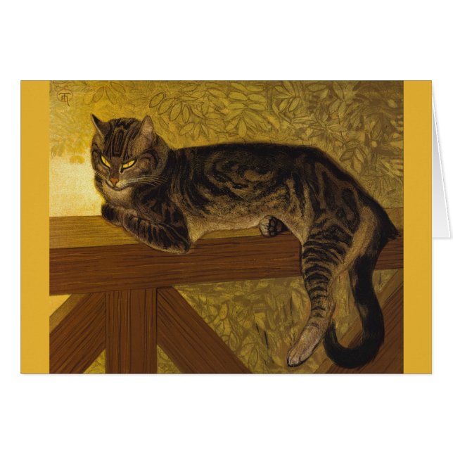 Summer Cat on Balustrade Steinlen Cards (Front Horizontal)