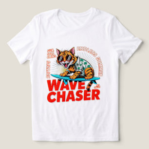 Summer Cat Wave Chaser - Trendy Surf Cat for Women Tri-Blend Shirt