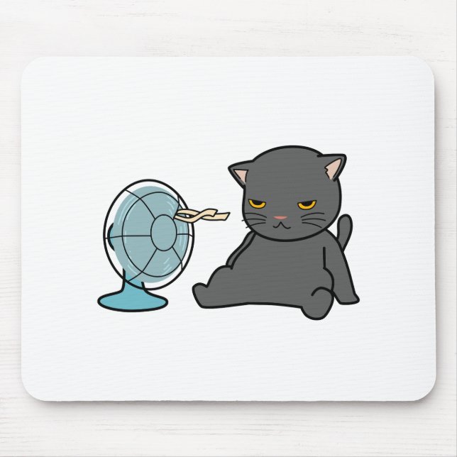 summer cats design infront of fan | dogs design  mouse pad (Front)