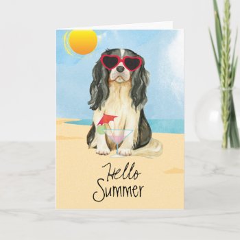 Summer Cavalier Card by DogsInk at Zazzle