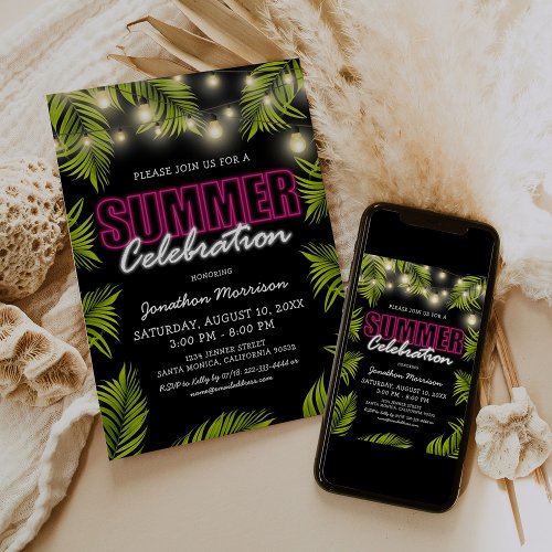 Summer Celebration Birthday Invitation