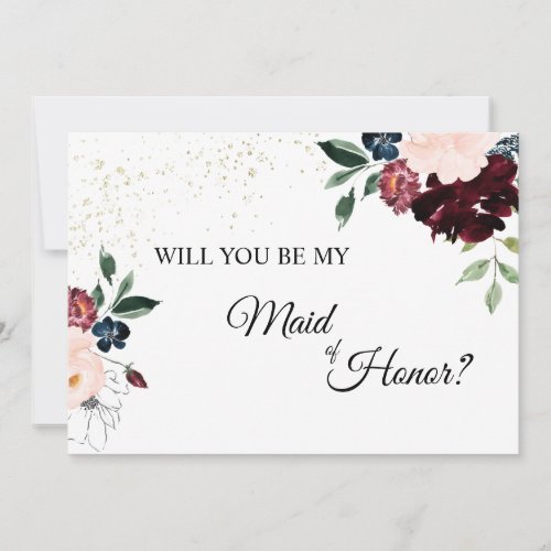 Summer Celebration Maid of Honor Proposal Card