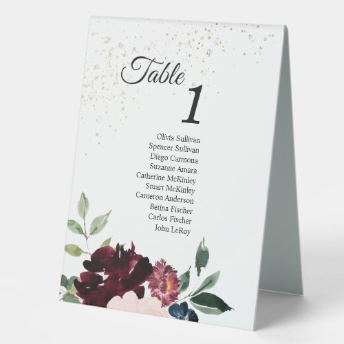 Summer Celebration Table Tent Sign with Guests
