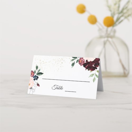 Summer Celebration Wedding Place Card Tent