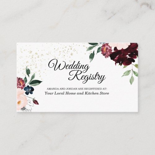 Summer Celebration Wedding Registry Enclosure Card