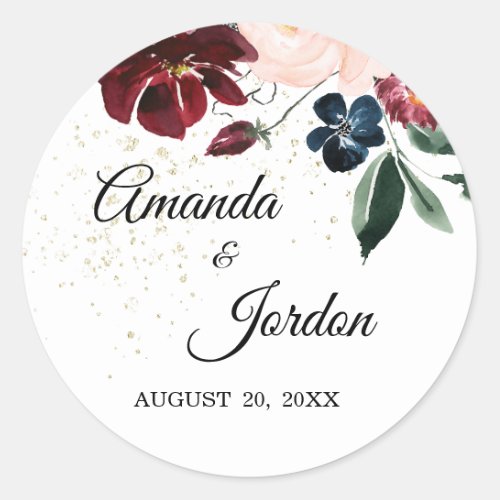 Summer Celebration Wedding Stickers