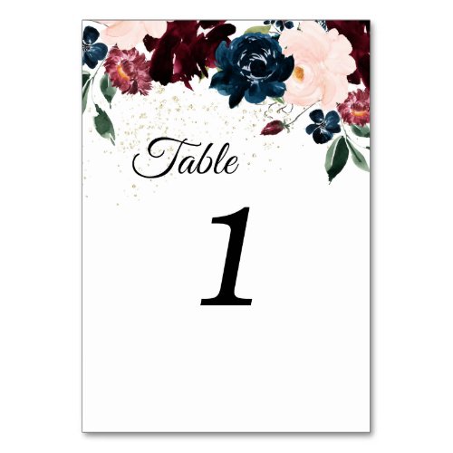 Summer Celebration Wedding Table Numbers Sign
