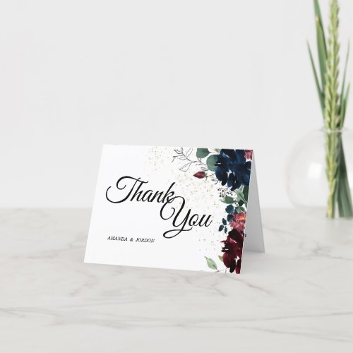 Summer Celebration Wedding Thank You Card