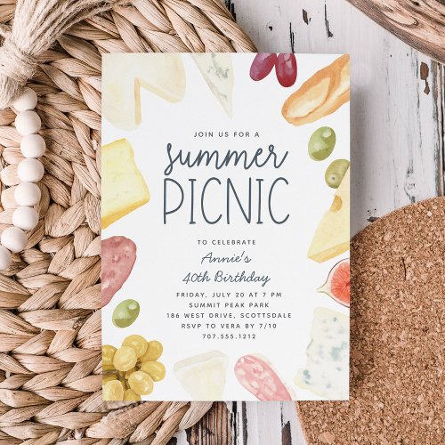 Summer Charcuterie Any Occasion Picnic Invitation