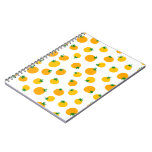 Summer Cherry Tomatoes Pattern Orange Yellow Notebook at Zazzle