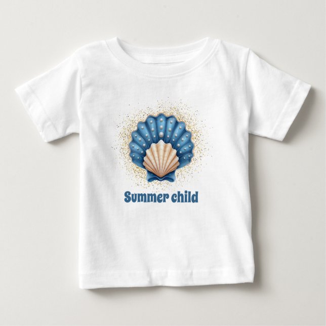 Summer Child – Kids' T-Shirt with Seashell Design (Front)