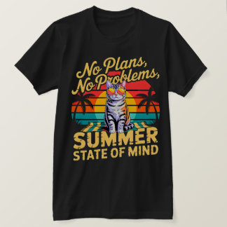 Summer Chill Cat Lover: No Problems Beach Cat T-Shirt