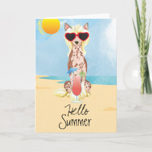 Summer Chinese Crested Card