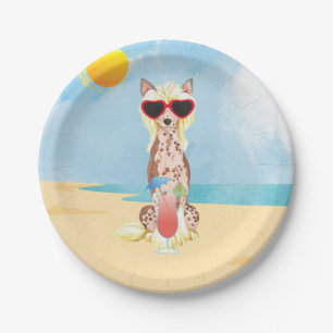 Summer Chinese Crested Paper Plates