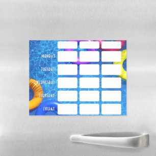 Summer Chore Chart Magnetic Dry Erase Sheet