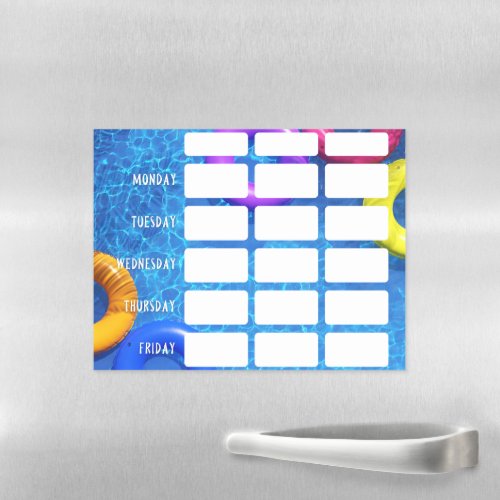 Summer Chore Chart   Magnetic Dry Erase Sheet