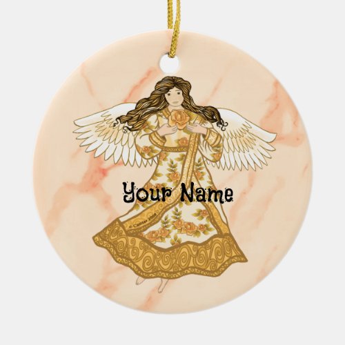 Summer Christian angel Ceramic Ornament