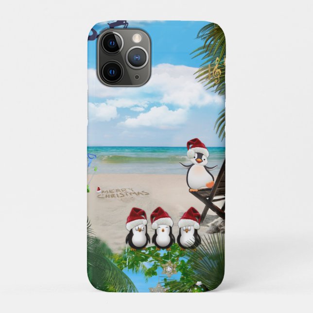 Summer Christmas Baby on the Beach repeat Design Case-Mate iPhone Case (Back)