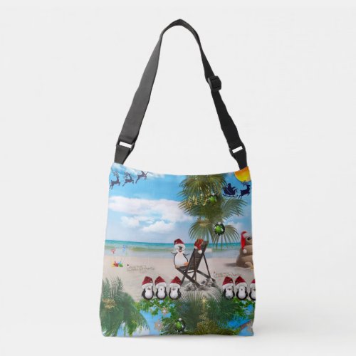 Summer Christmas Baby on the Beach repeat Design Crossbody Bag