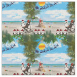 Summer Christmas Baby on the Beach repeat Fabric