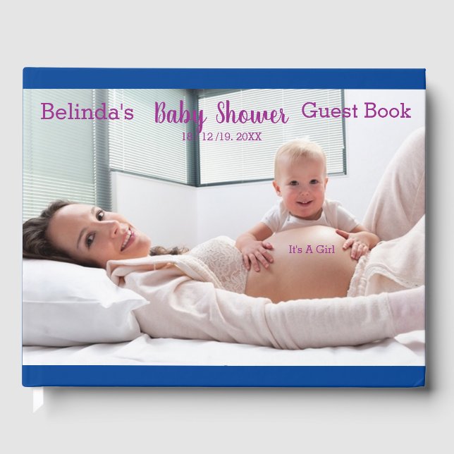 Summer Christmas Baby Shower Collection Guest Book (Front)