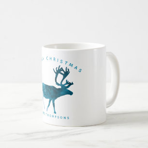 Summer Christmas Beach Seashell Reindeer Coffee Mug