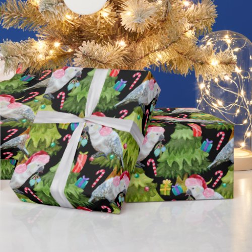 Summer Christmas Cockatoo Pattern Wrapping Paper
