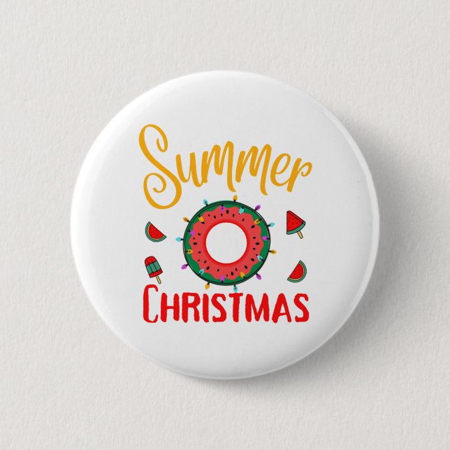 Summer Christmas July Button (Front)