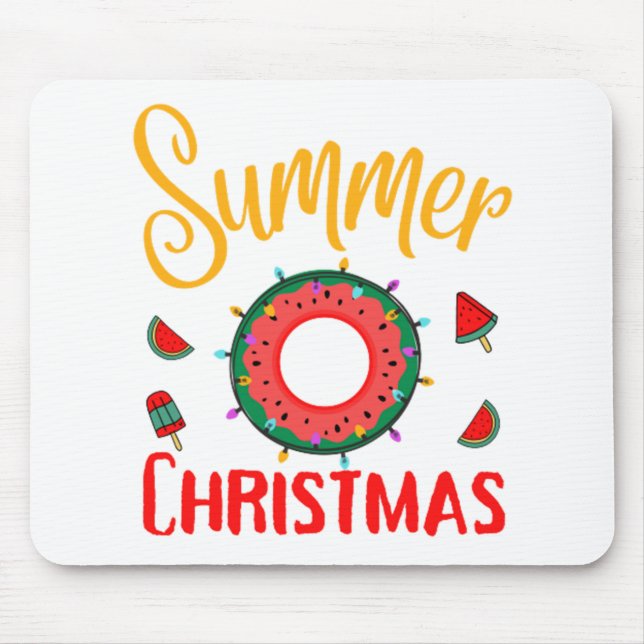 Summer Christmas July Mouse Pad (Front)