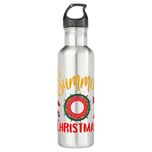 Summer Christmas July Stainless Steel Water Bottle