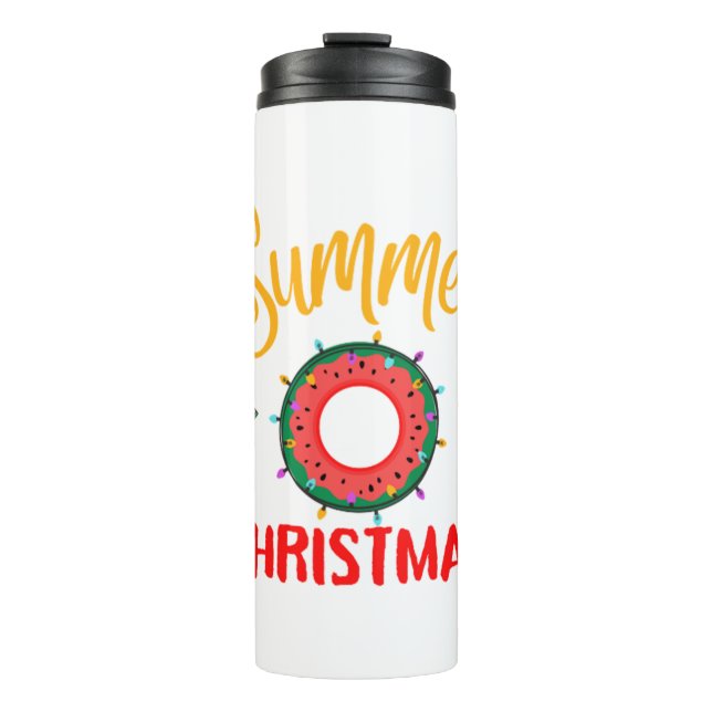 Summer Christmas July Thermal Tumbler (Front)