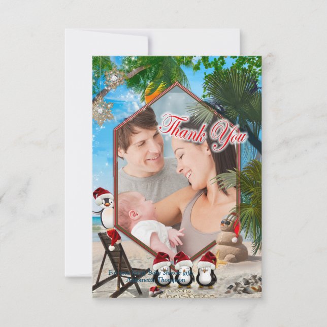 Summer Christmas Thank You Card (Front)