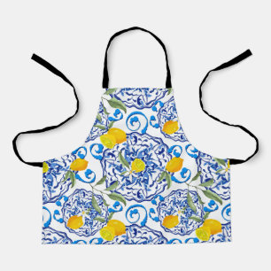 Summer citrus,boho ,bohemian,floral Mediterranean Apron