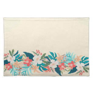 Summer Citrus & Floral Coastal Table Design Cloth Placemat