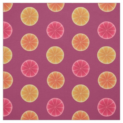 Summer Citrus Fruit Slice Tropical Pretty Pattern Fabric