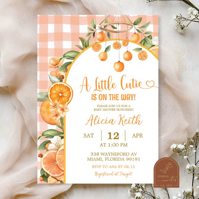 Summer Citrus Fruits Baby Shower Invitation (Creator Uploaded)