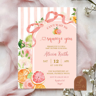 Summer Citrus Fruits Baby Shower Invitation