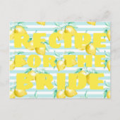 Summer Citrus Lemon Bridal Shower Recipe Card (Front)