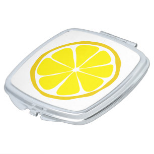 Summer Citrus Lemon Compact Mirror