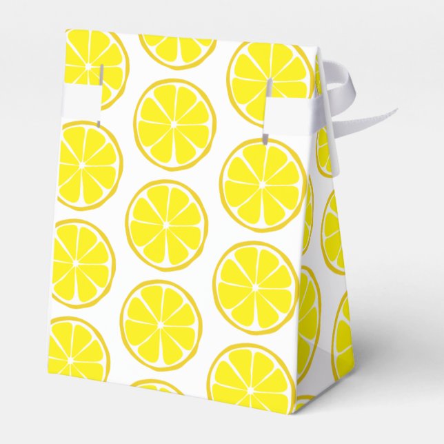 Summer Citrus Lemon Favor Box (Back Side)