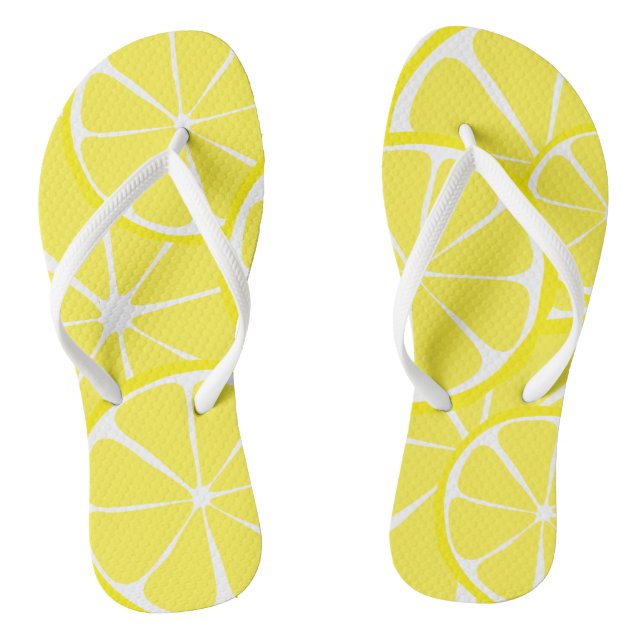 Summer Citrus Lemon FlipFlops (Footbed)