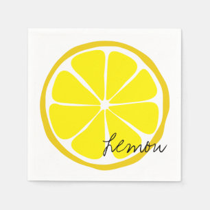 Summer Citrus Lemon Paper Napkin