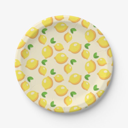 Summer Citrus Lemon Party Plates 