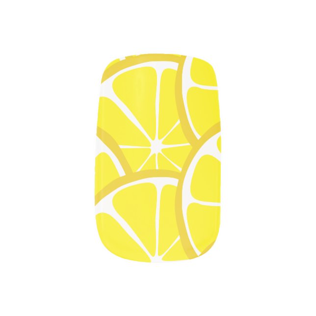 Summer Citrus Lemon Slices Nail Art (Right Thumb)